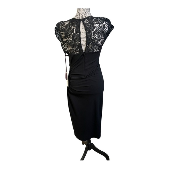 HALE BOB Black Lace Trim Short Sleeved
Bodycon Dress (S) NWT - Picture 4 of 17